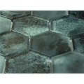 Hand Painting Hexagon Glass Mosaic Tile for Swimming Pool Floor